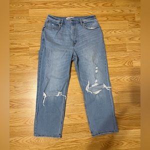 Abercrombie Curve Love Ankle Straight Ultra High Rise Jeans, light, size 30 (10)